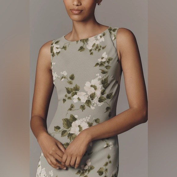 NWT Reformation Prescott Floral Mermaid Dress Greenery Wedding Guest Small - Picture 3 of 15